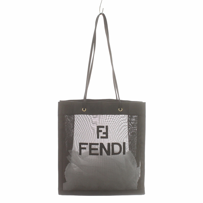 フェンディ FENDI ヴィンテージ Mesh FF Logo Shopping Tote トート 
