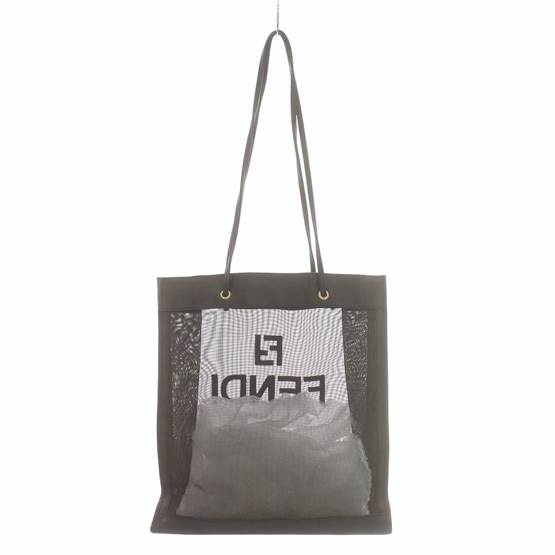 FENDI トートバッグ A4 フェンディ トート バッグ ショルダー べっ甲ハンドル fendi