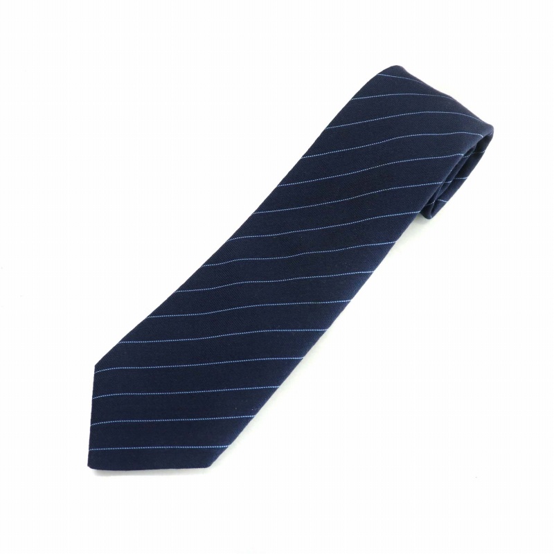 HERMES ネクタイ ネイビー　新品未使用 HERMES 【新品】 エルメス ネクタイ H織りタイ 7CM《 ファソネ H
