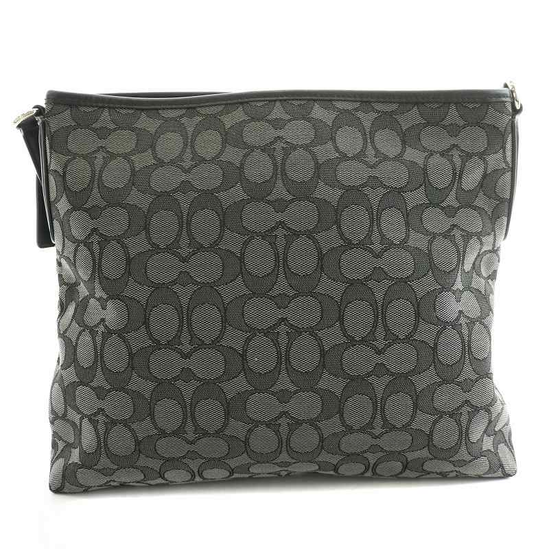 S.COACH ショルダーバッグ グレー ロゴパターン COACH ショルダーバッグ グレー ロゴパターン