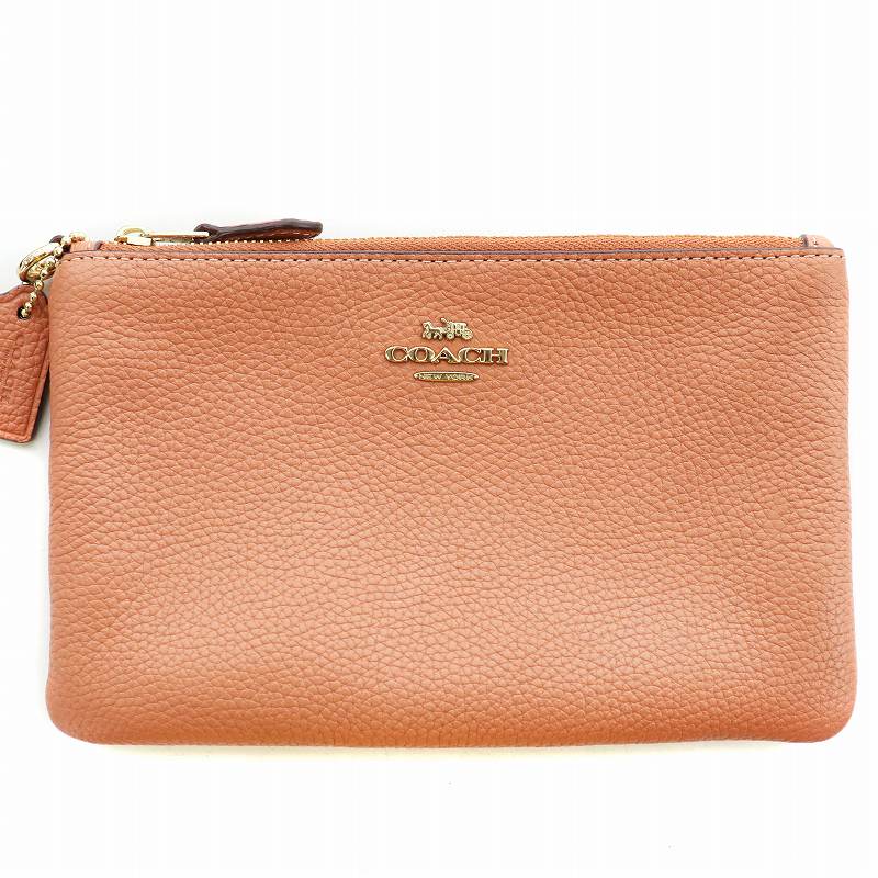 新品 未使用 コーチ COACH リストレット ポーチ コーラル サングラス-3 
