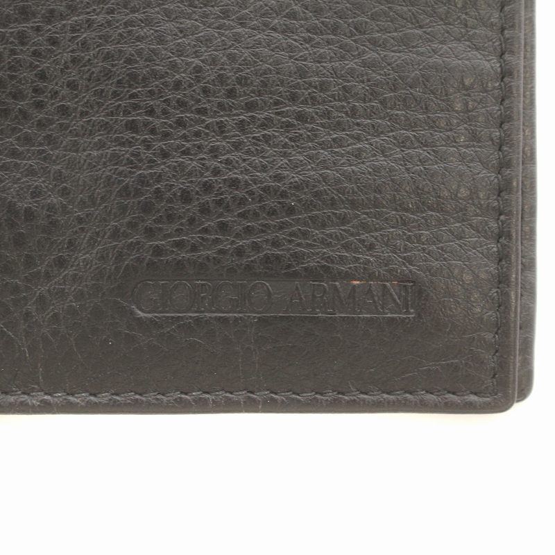 【極美品】ARMANI ジョルジオアルマーニ シボ革 ロゴ 二つ折り財布 激レア GIORGIO ARMANI ジョルジオアルマーニGIORGIO ARMANI 2つ折り財布