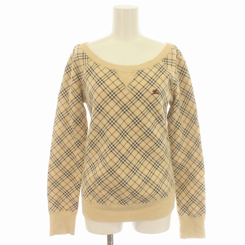 Burberry Blue Label ノバチェックトレーナー スエット38 Burberry Blue Label ノバチェックトレーナー スエット38