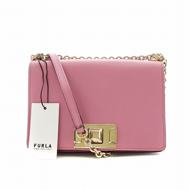 フルラ FURLA 率い 薄型長財布 レザー ピンク レディース 購入証明書 袋付 