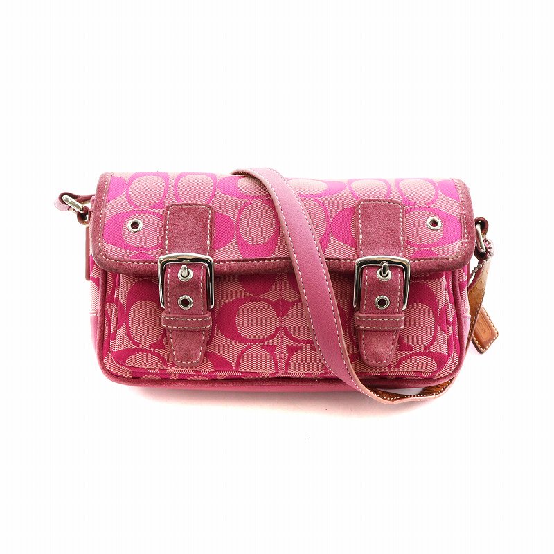 コーチ COACH ショルダーバッグ シグネチャー レザー キャンバス 