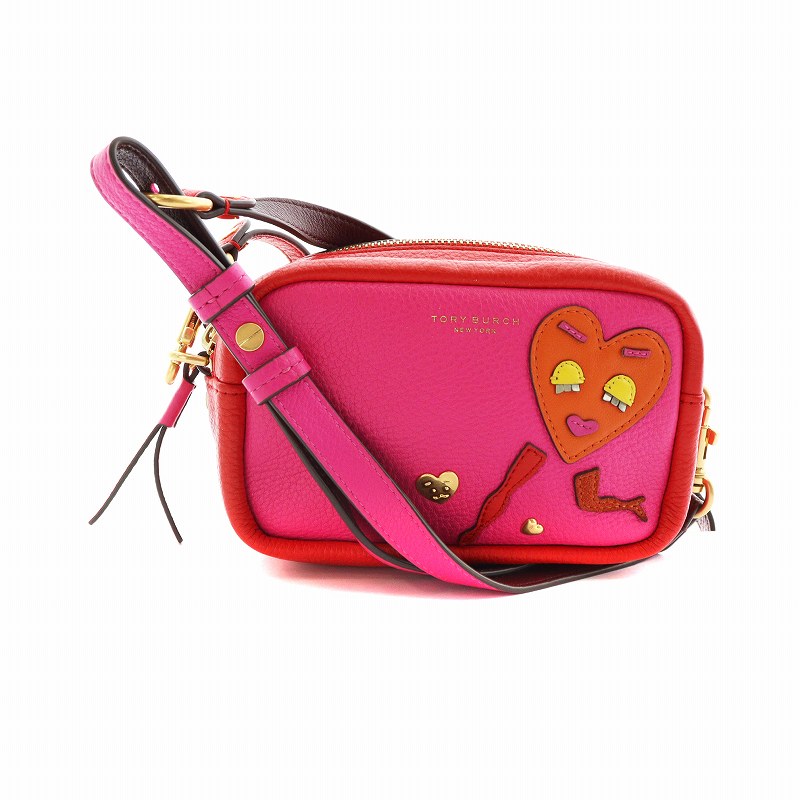 トリーバーチ TORY BURCH ペリー パッチワーク ハーツ ミニ バッグ 