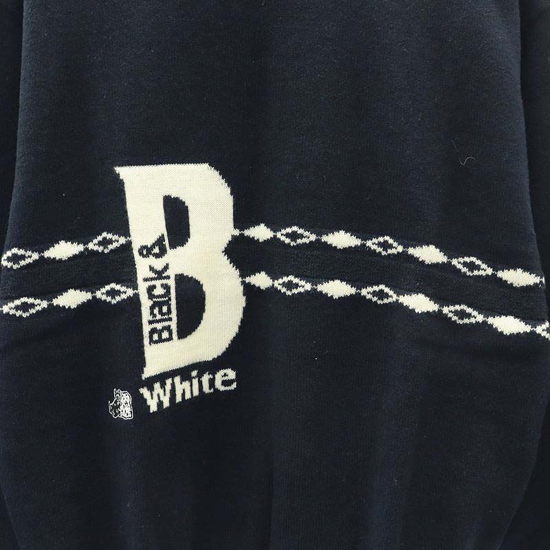 BLACK&WHITE ブラックアンドホワイト プルオーバー スウェット L