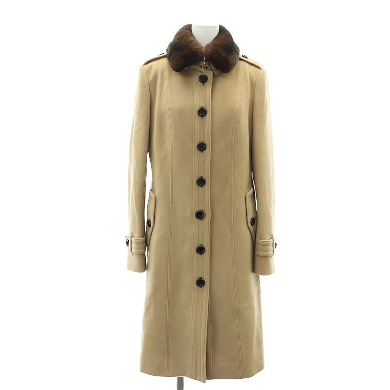 BURBERRY LONDON ラビットファー カシミヤコート （バーバリー