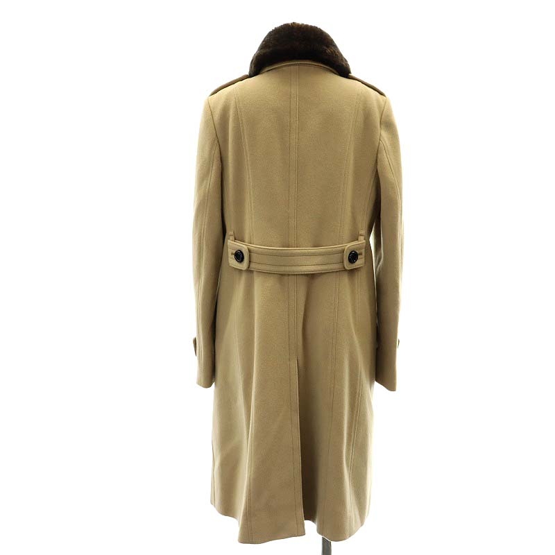 BURBERRY LONDON カシミヤ混ラビットファーコート 40(L) 美品 BURBERRY LONDON ラビットファー カシミヤコート