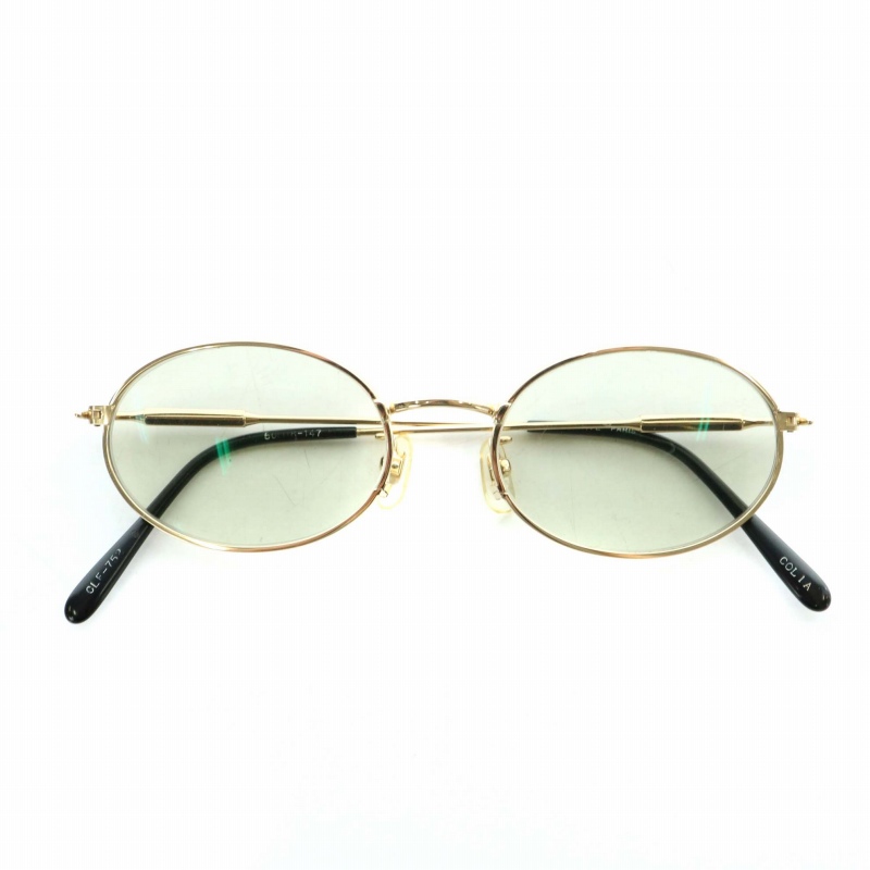 セリーヌ メガネ ダークグリーン ゴールドライン 美品 セリーヌ メガネ ダークグリーン ゴールドライン 美品