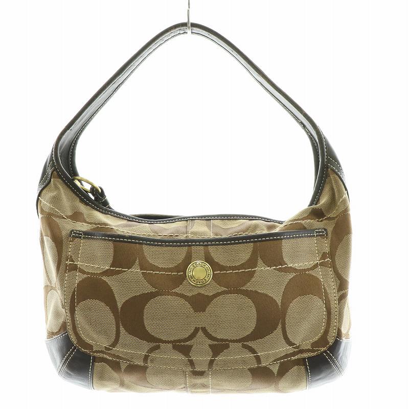 コーチ ハンドバッグ 茶 ホーボー ワンショル COACH スエード s46