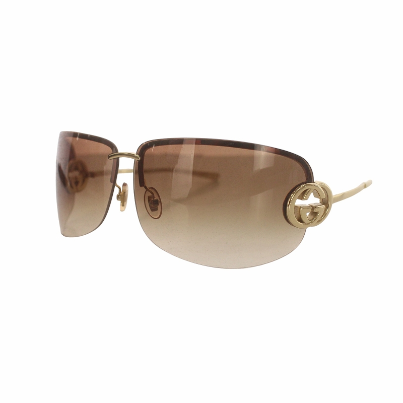 グッチ GUCCI サングラス ロゴ ハーフリム メタルフレーム GG 71