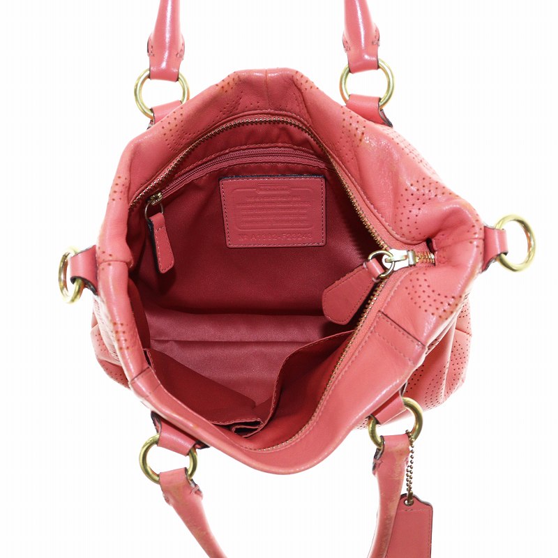 COACH✨SNS映え✨人気カラー完売✨ピンク×ロゴ✨ハンドバッグ✨ みにくい