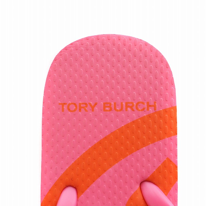 トリーバーチ TORY BURCH ビーチサンダル フラット ロゴ金具 7M 24