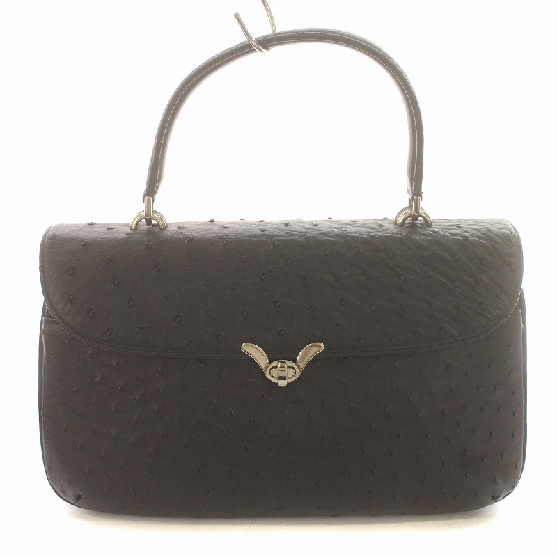 セキ Seki ハンドバック フォーマルバッグ オーストリッチ レザー  