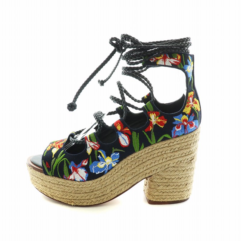 Tory Burch エスパドリーユ サンダル ウェッジ 新品 TORY BURCH トリーバーチ サンダル Espadrilles Wedge Sandals