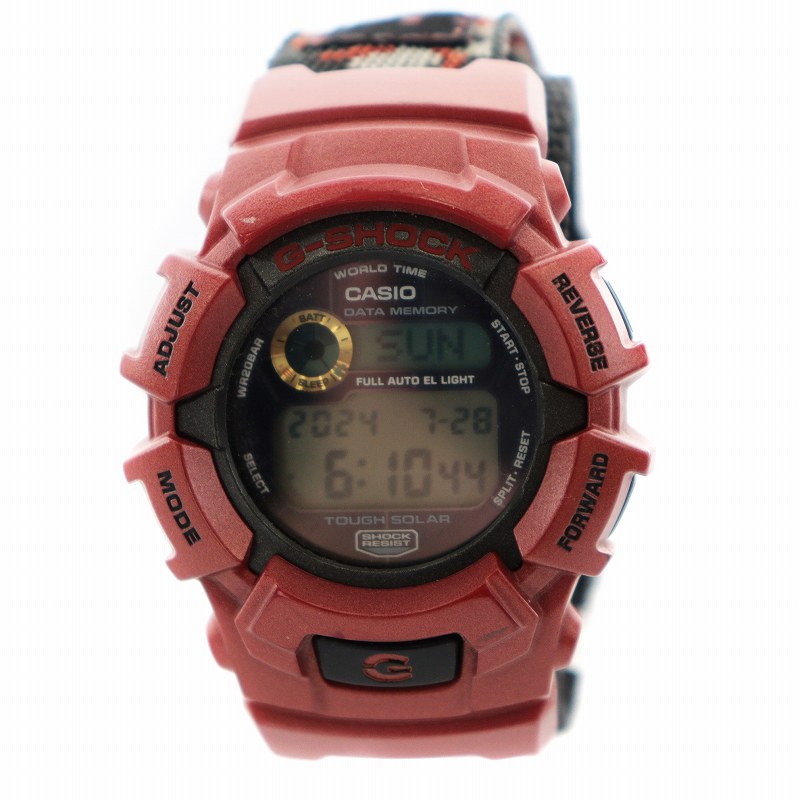 CASIO タフソーラー デジタル腕時計 レッド CASIO タフソーラー デジタル腕時計 レッド