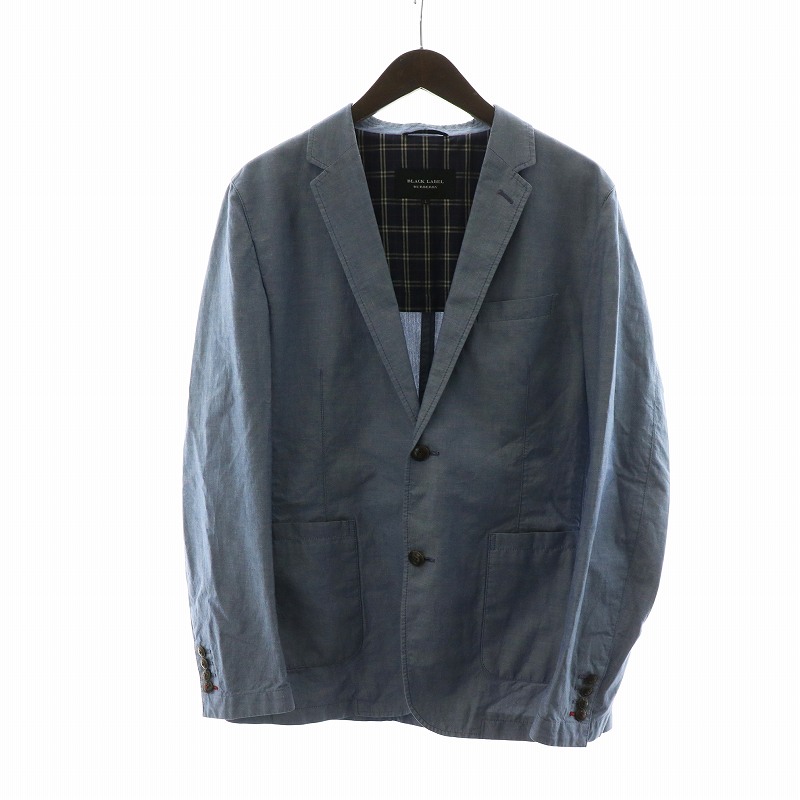 BURBERRY BLACK LABELの麻リネン混テーラードジャケット L