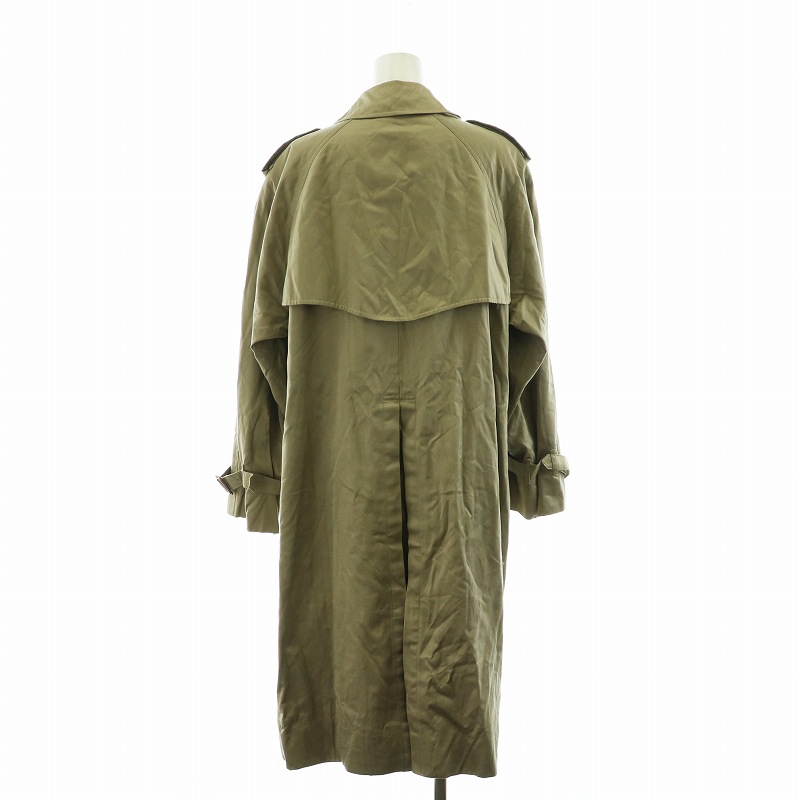 バーバリー　白タグ　ロングトレンチコート　カーキ　ノバチェック　ヴィンテージ バーバリー トレンチコート カーキ ノバチェック ロングコート 白タグ