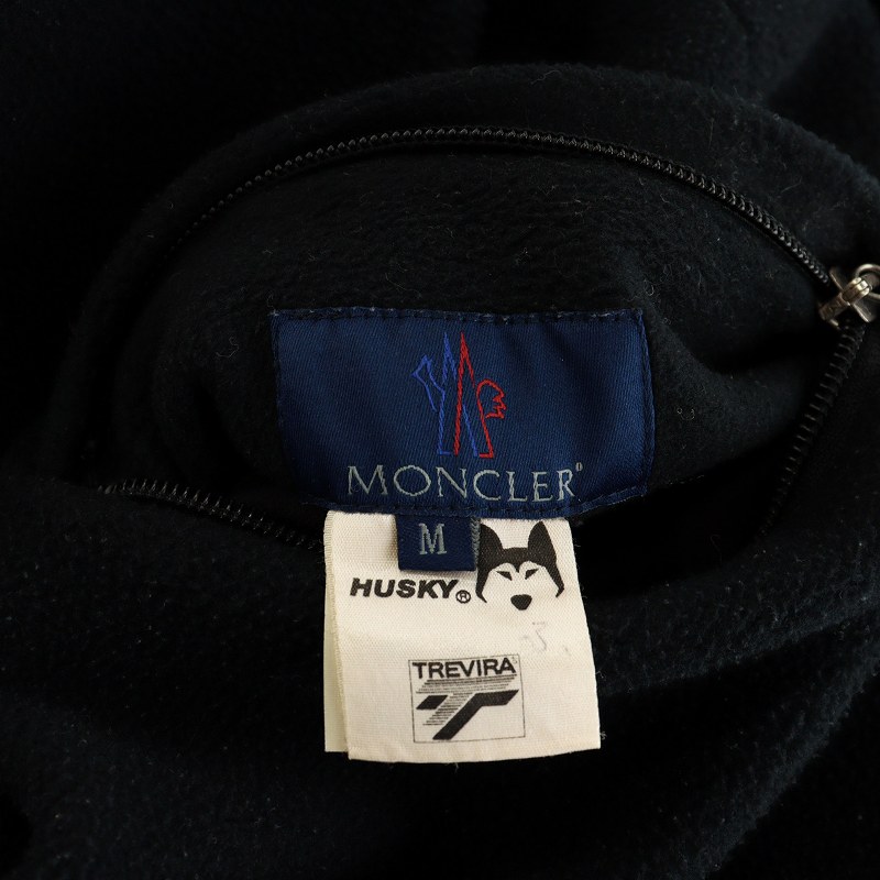 MONCLER × HUSKY ハーフジップフリースジャケット青タグです。 Vintage 