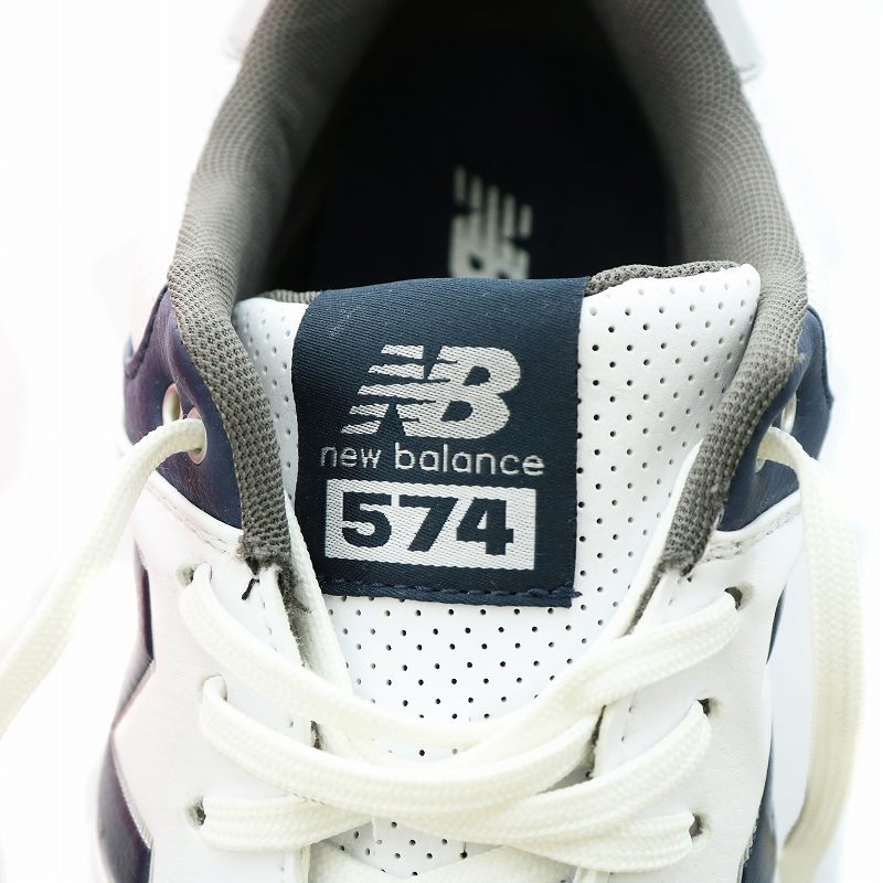 【未使用】New Balance 574 ゴルフシューズ 色：ホワイト/ネイビー 未使用品 ニューバランス NEW BALANCE 574 ゴルフシューズ