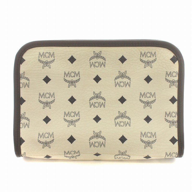 エムシーエム MCM セカンドバッグ クラッチバッグ レザー ロゴ 総柄 