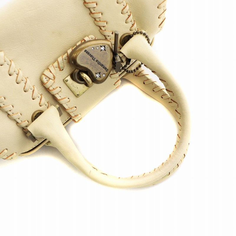 サマンサタバサ Samantha Thavasa ミニハンドバッグ レザー 編み込み