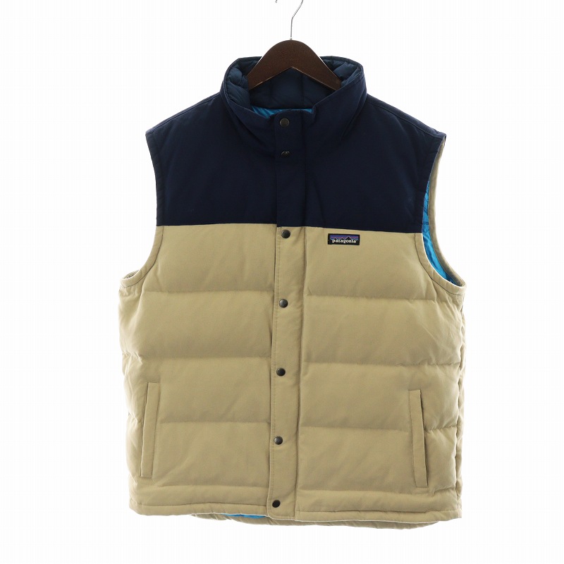 Patagonia ビビーダウンベスト リバーシブル ベージュ・グリーン