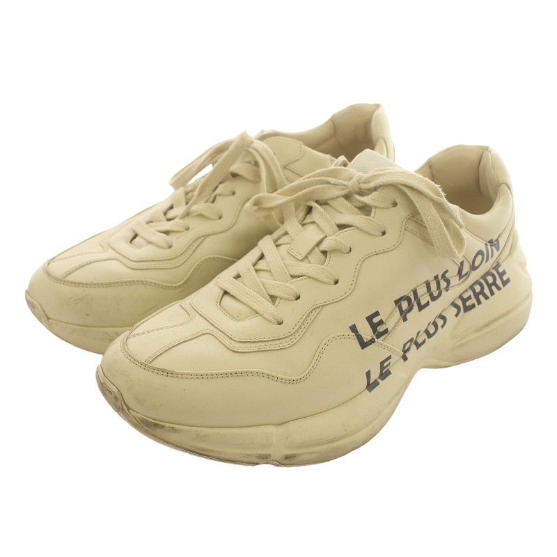 グッチ GUCCI Rhyton ライトン スニーカー ローカット プリント レザー 