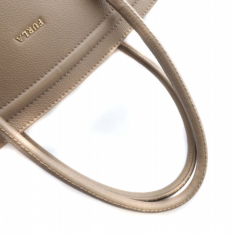 フルラ FURLA カレッジ トートバッグ ハンド レザー ロゴ ゴールド金具 