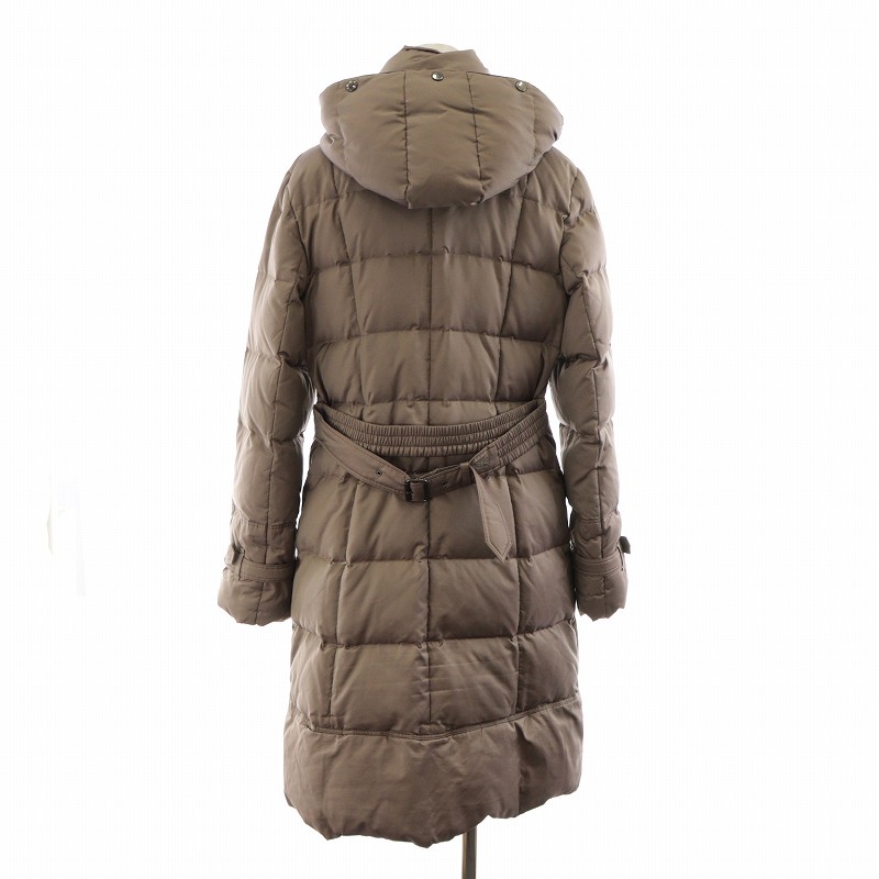 バーバリー ロンドン BURBERRY LONDON ダウン コート ロング フード 裏  