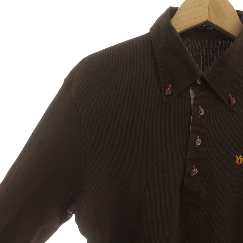 バーバリーブラックレーベル BURBERRY BLACK LABEL ポロシャツ ボタン