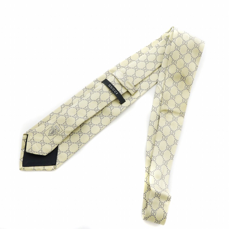 お買い得商店街 グッチ GUCCI GG 総柄 ロゴ シルク 絹 レギュラータイ ネクタイ 小物