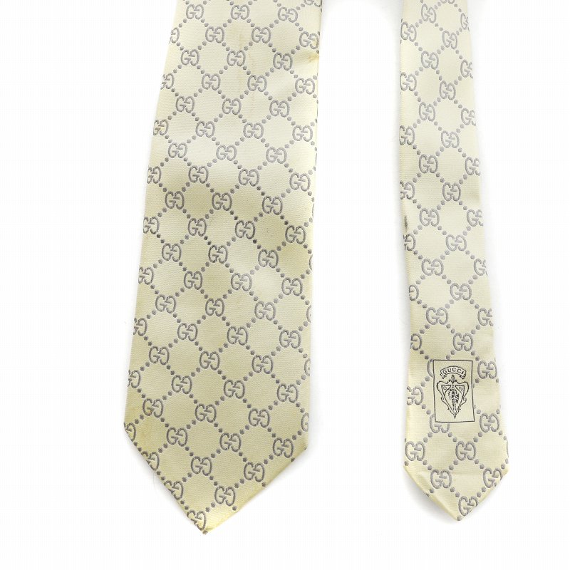 Gucci ネクタイ ベージュ GGパターン Gucci ネクタイ ベージュ GGパターン