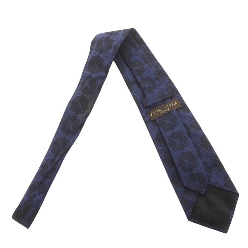 ボッテガヴェネタ BOTTEGA VENETA ネクタイ ワイドタイ 総柄 絹 シルク