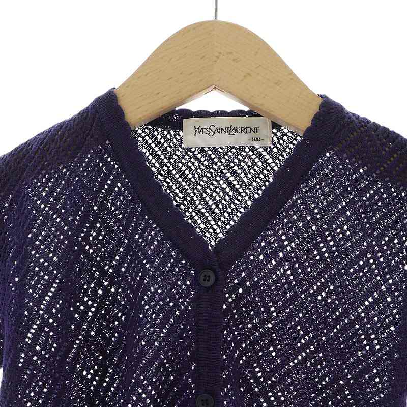 イヴサンローラン YVES SAINT LAURENT ニット カーディガン 半袖 イヴサンローラン YVES SAINT LAURENT ニット カーディガン 半袖