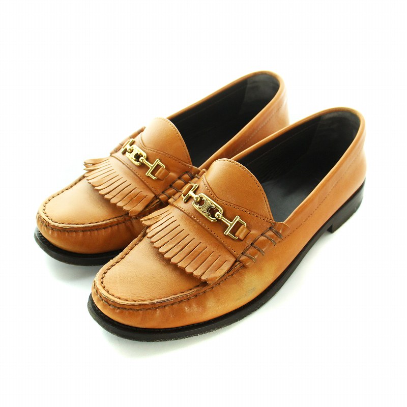 CELINE ブラウンレザー ローファー ブラウン（茶色）系 CELINE