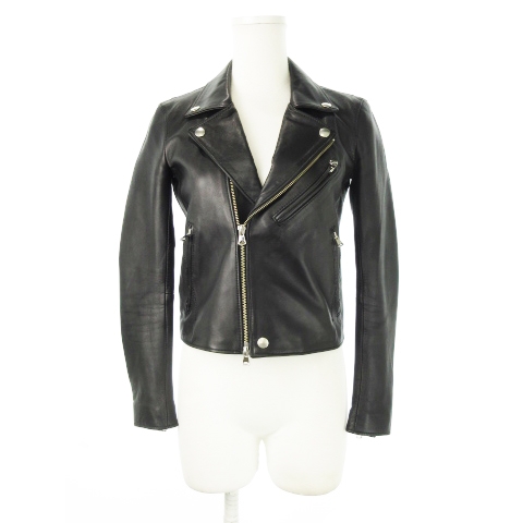 ストゥディオス ラムレザー ライダースジャケット ラムレザーシングル