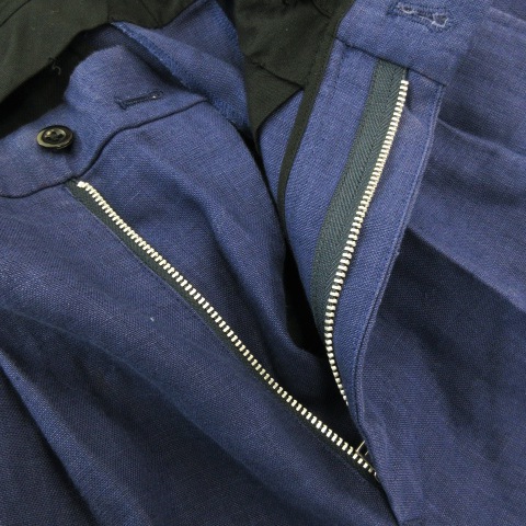 サイ SCYE リネンパンツ スラックス ワイドテーパード 麻 ダブル