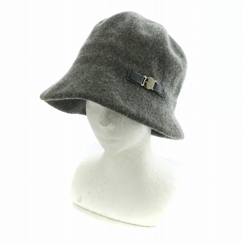 アンテプリマ ANTEPRIMA ハット 帽子 リボン ロゴ ウール S-M 56-57.5