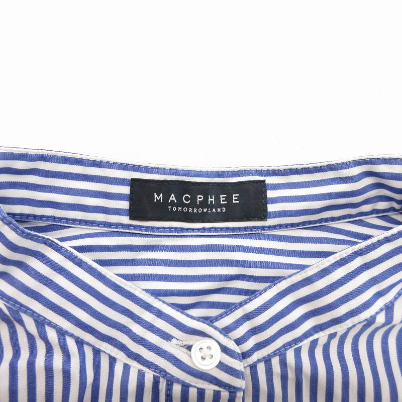 マカフィー MACPHEE トゥモローランド バンドカラーシャツ ブラウス 