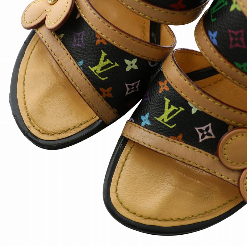 ルイヴィトン LOUIS VUITTON 22 サンダル ヒールサンダル ブラウン