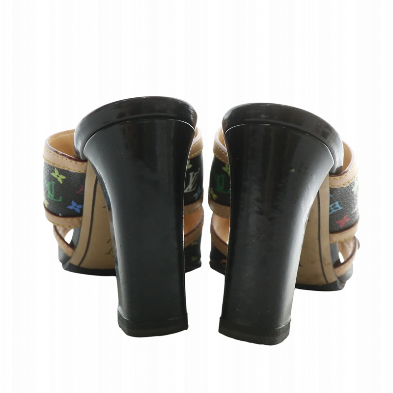 ルイヴィトン LOUIS VUITTON 22 サンダル ヒールサンダル ブラウン