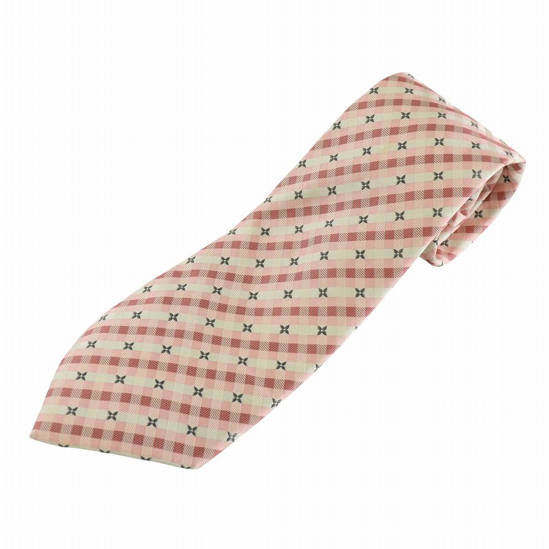Louis Vuitton ピンク チェック柄 ネクタイ Louis Vuitton ピンク チェック柄 ネクタイ 【公式通販】