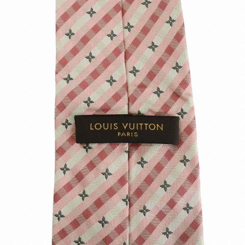 Louis Vuitton ネクタイ ピンク チェック柄