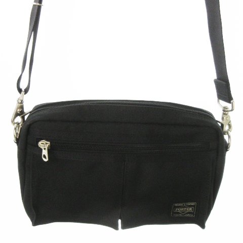 ポーター PORTER 吉田カバン ショルダーバッグ キャンバス ロゴ 黒 