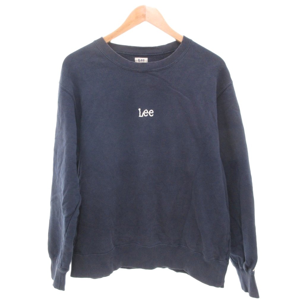 リー LEE トレーナー スウェット ロゴ 長袖 L 紺 ネイビー /NU メンズ 