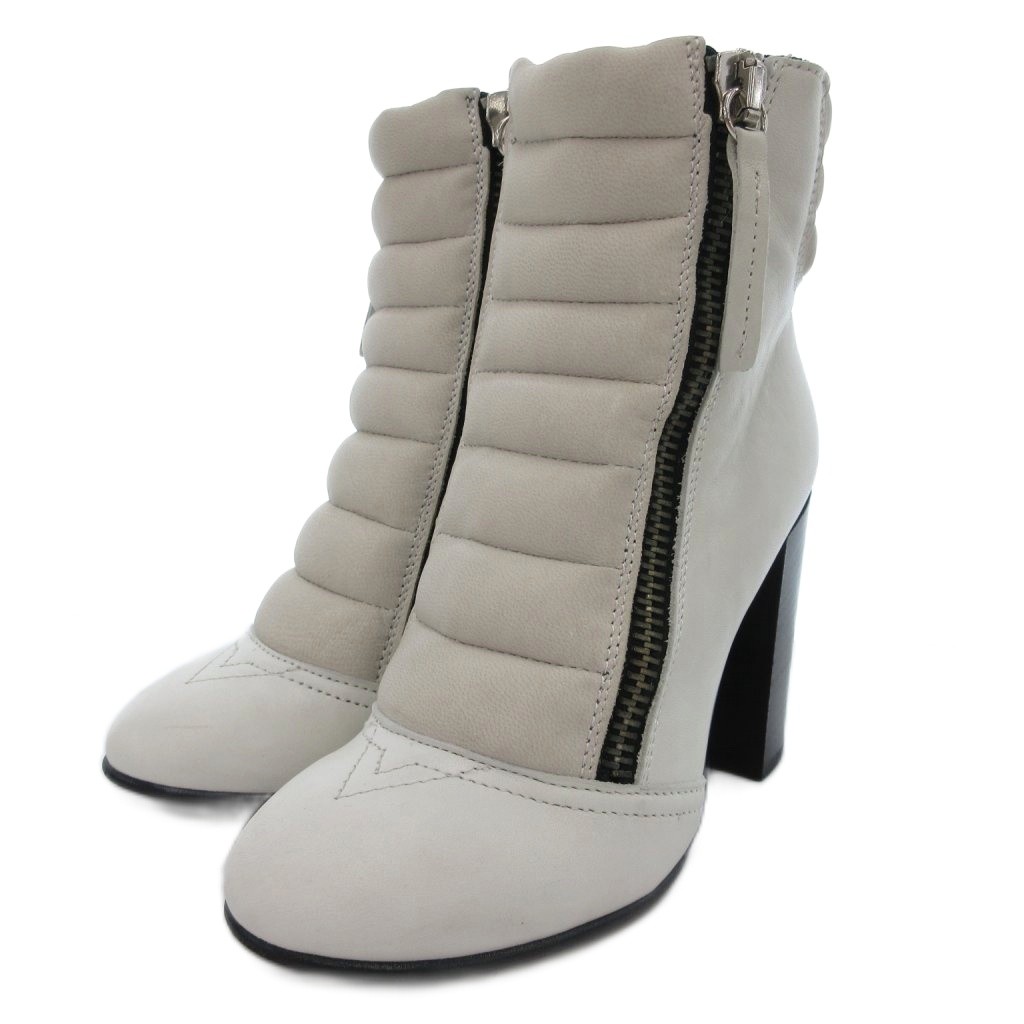 ディーゼル DIESEL ショートブーツ ハイヒール Wサイドジップ レザー 