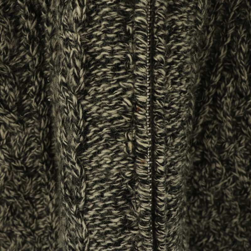 チャップス CHAPS ラルフローレン カウチン ケーブル ニット ジャケット ジップアップ ショールカラー ウール L グレー /CX ■OS ■GY12 メンズ