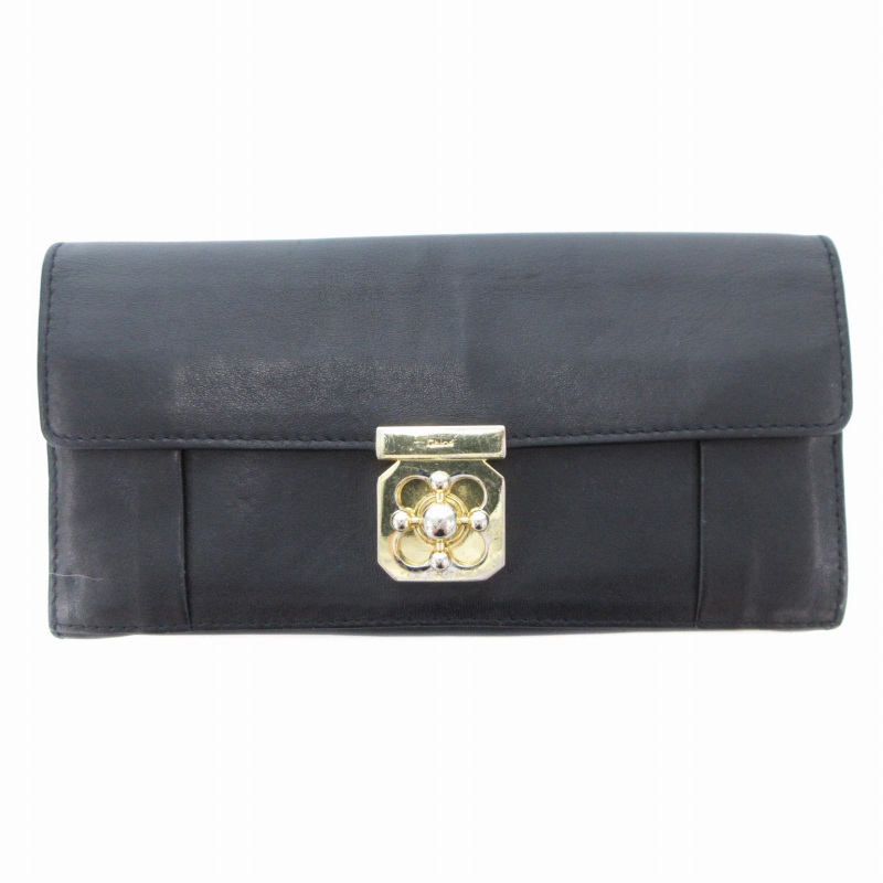 新品同様【シーバイクロエ】ラウンドファスナー付き長財布　本革/レザー　オレンジ　レディース　保存袋付き　U877 新品同様 シーバイクロエ ビズー レザー ラウンドジップウォレット 長